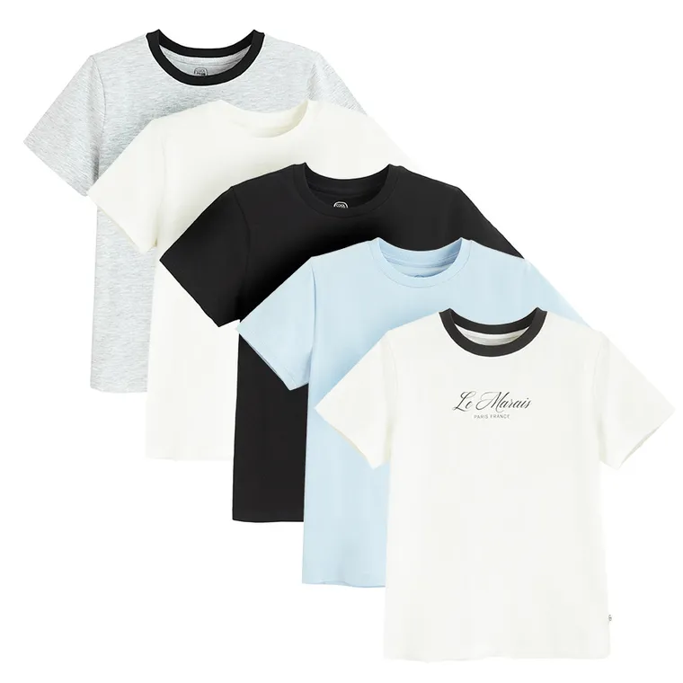 Cool Club, T-shirt dziewczęcy, mix, zestaw, 5 szt.