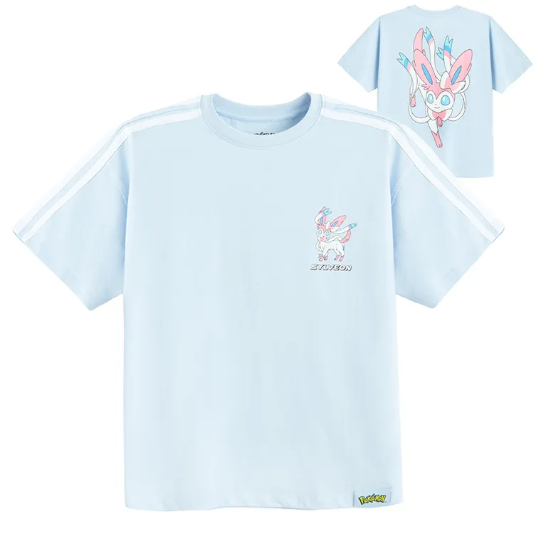 Cool Club, T-shirt dziewczęcy, oversize, niebieski, Pokemon