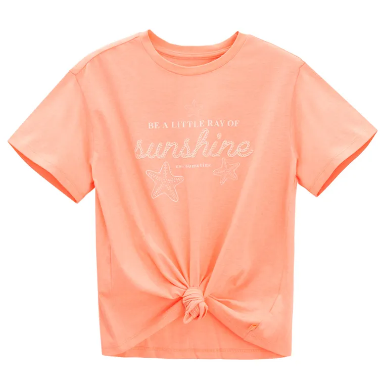 Cool Club, T-shirt dziewczęcy, pomarańczowy