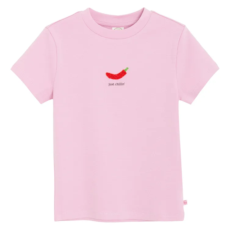 Cool Club, T-shirt dziewczęcy, różowy