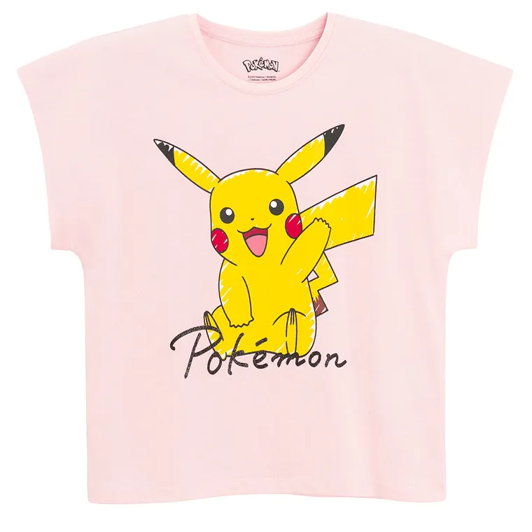 Cool Club, T-shirt dziewczęcy, różowy, Pokemon