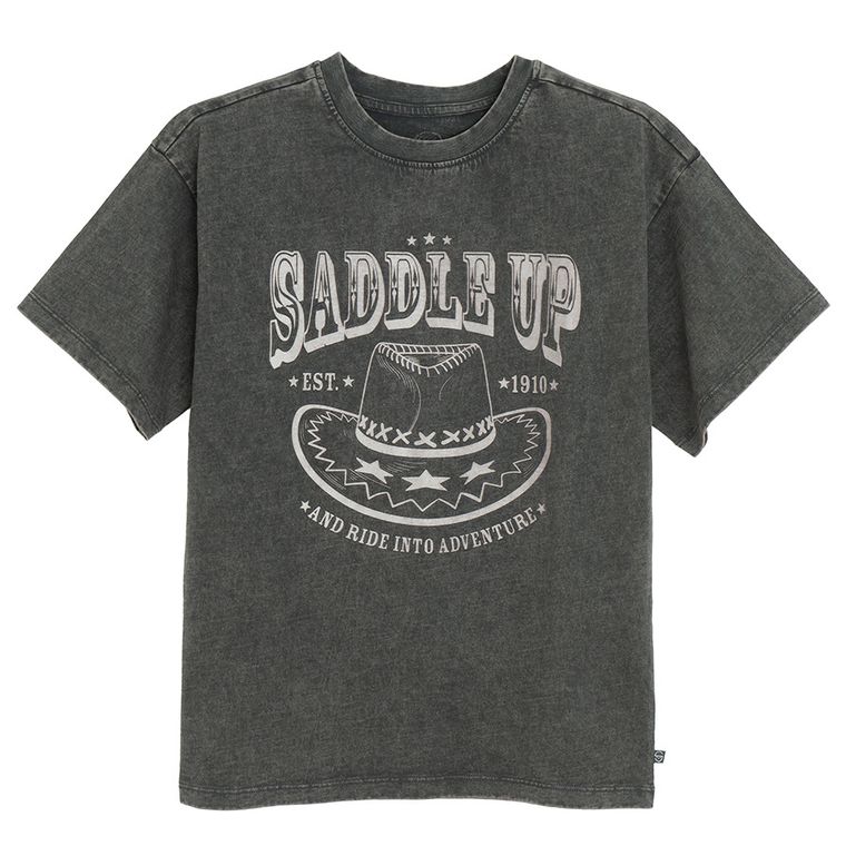 Cool Club, T-shirt dziewczęcy, szary