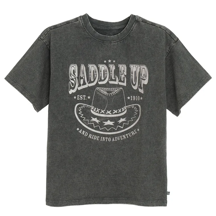 Cool Club, T-shirt dziewczęcy, szary