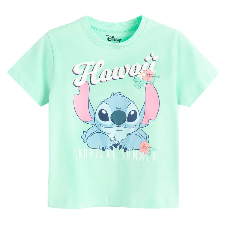 Cool Club, T-shirt dziewczęcy, turkusowy, Lilo i Stitch
