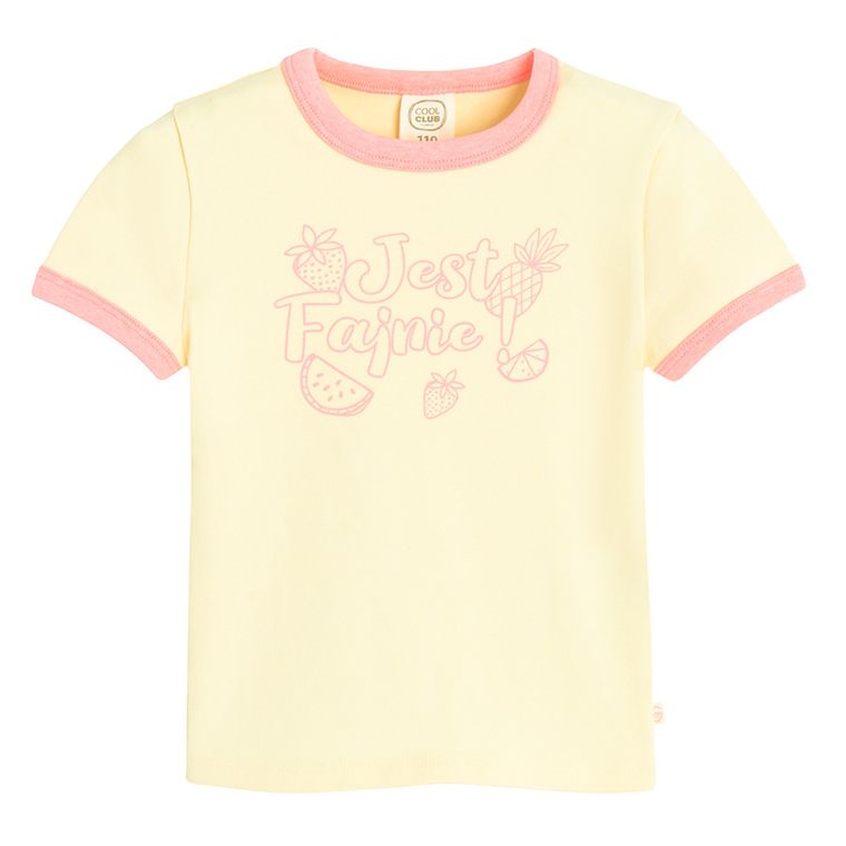 Cool Club, T-shirt dziewczęcy, żółty