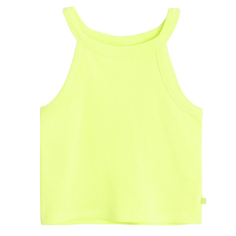 Cool Club, Top dziewczęcy, prążkowany, żółty
