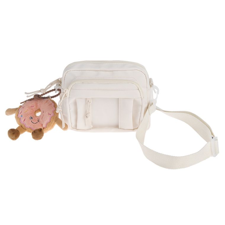 Cool Club, torebka z zawieszką donut, kremowa