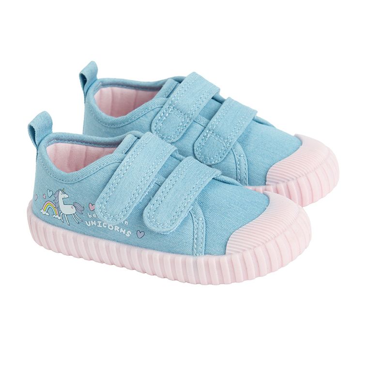 Cool Club, Trampki dziewczęce, niebieskie, Zdrowa Stopa, podeszwa Barefoot