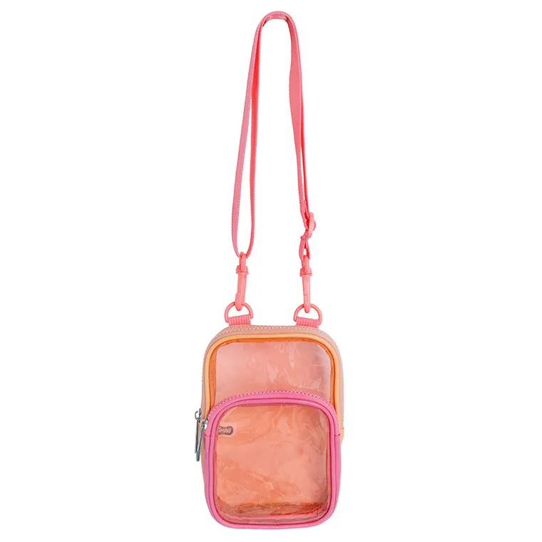 Cool Club, transparentna torebka, pomarańczowo-różowa