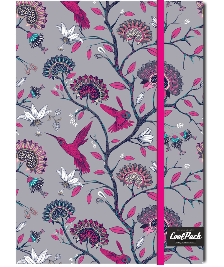 CoolPack, brulion A5 z gumką, Silence, 1 szt.