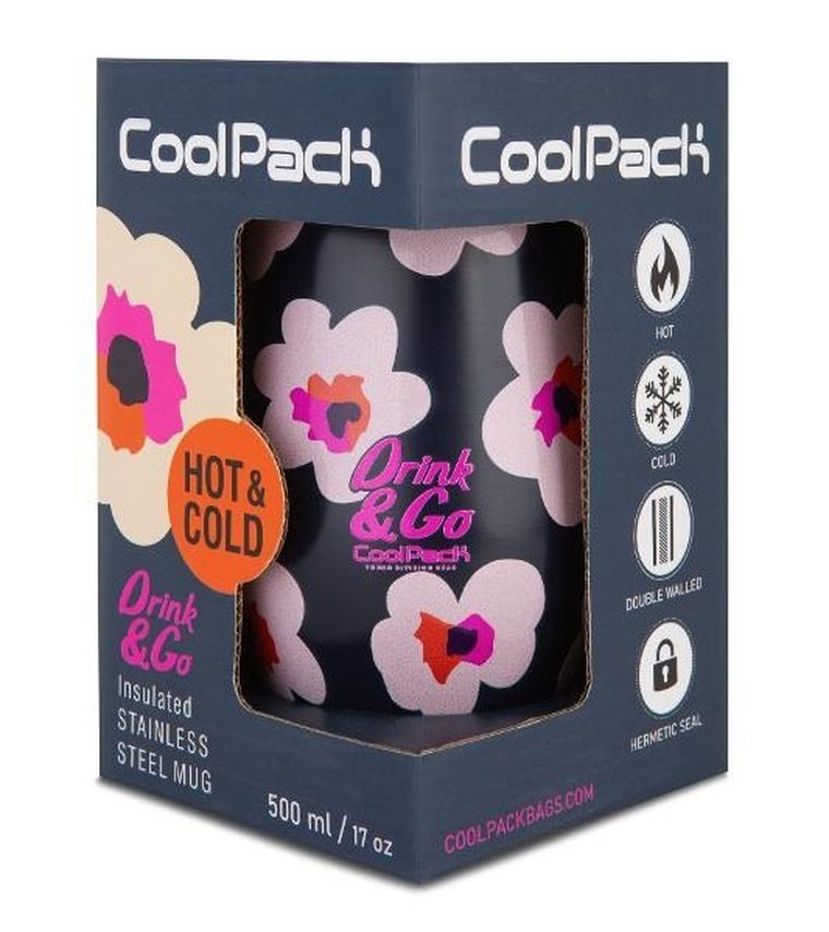 CoolPack, Coffee Mug, kubek termiczny, 500 ml, Flores Nina