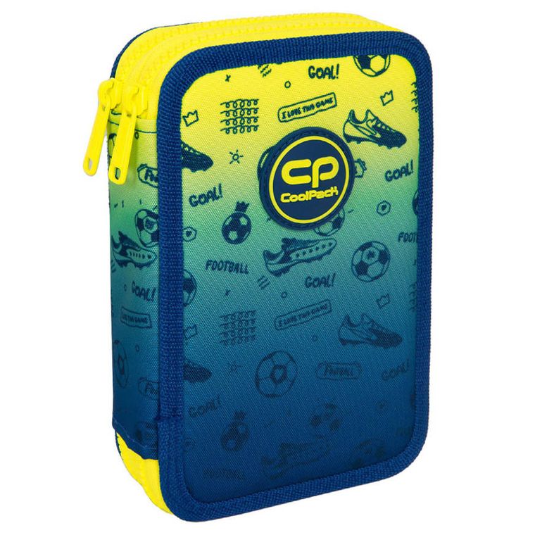 CoolPack, Jumper 2, piórnik rozkładany, podwójny, z wyposażeniem, Football 2T