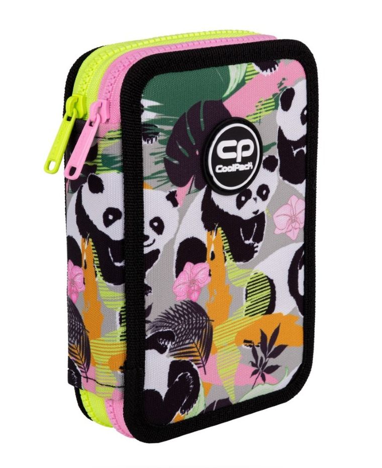 CoolPack, Jumper 2, piórnik rozkładany, podwójny, z wyposażeniem, Panda Gang