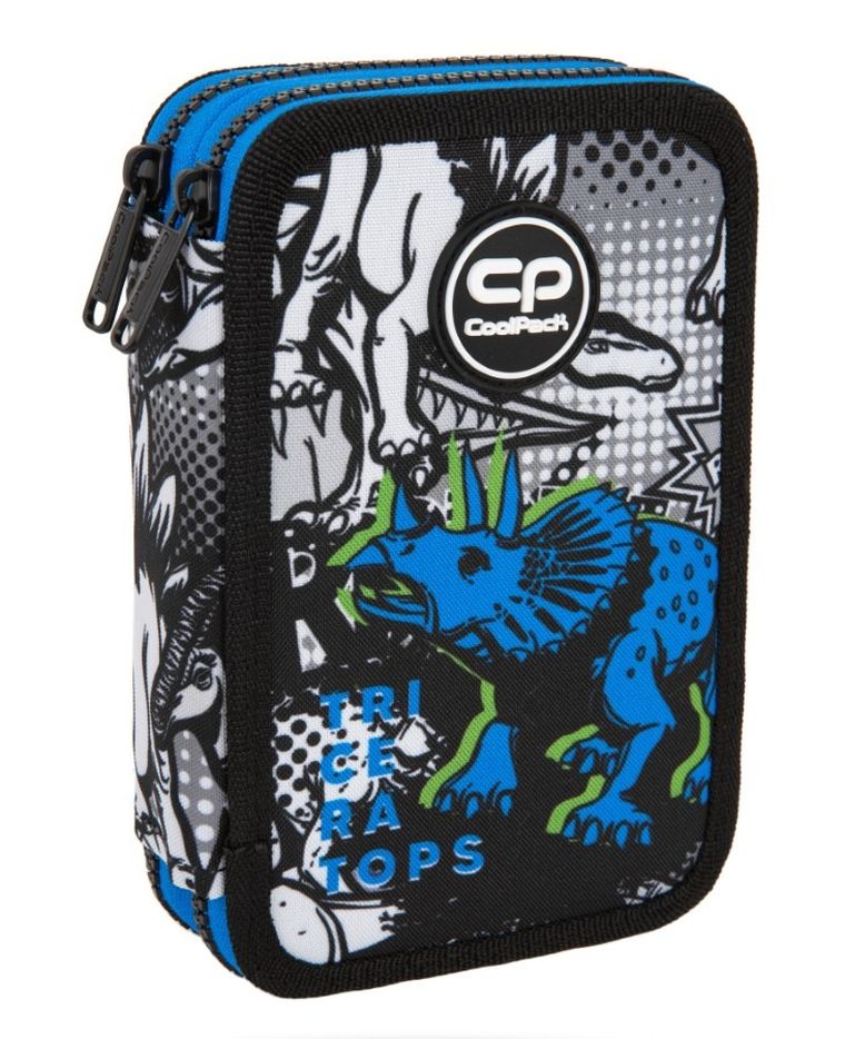 CoolPack, Jumper 2, piórnik rozkładany, podwójny, z wyposażeniem, T-Rex