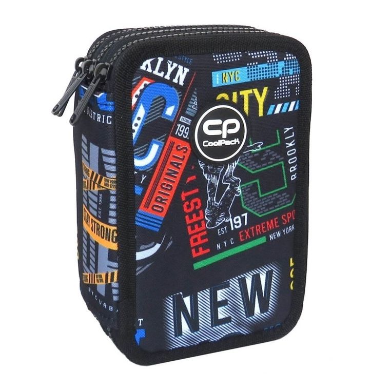 CoolPack, Jumper 3, piórnik rozkładany, potrójny, z wyposażeniem, Big City