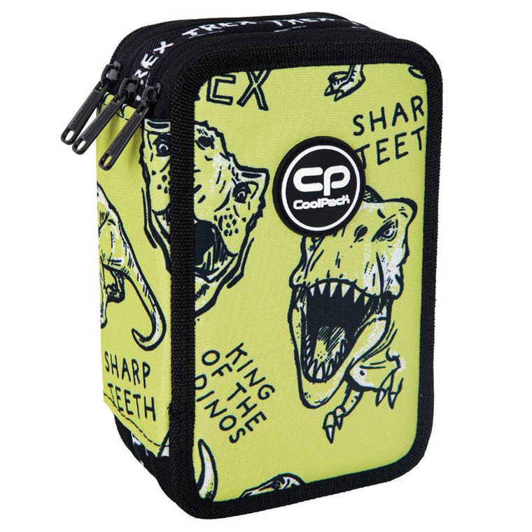 CoolPack, Jumper 3, piórnik rozkładany, potrójny, z wyposażeniem, Dino Adventure