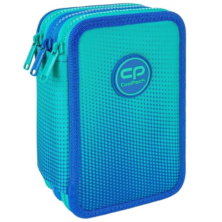 CoolPack, Jumper 3, piórnik rozkładany, potrójny, z wyposażeniem, Gradient Ocean