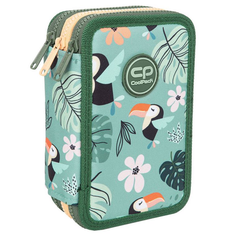 CoolPack, Jumper 3, piórnik rozkładany, potrójny, z wyposażeniem, Toucans