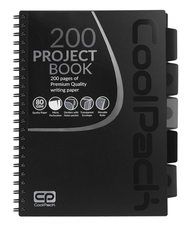 CoolPack, kołobrulion A4, czarny, 1 szt.