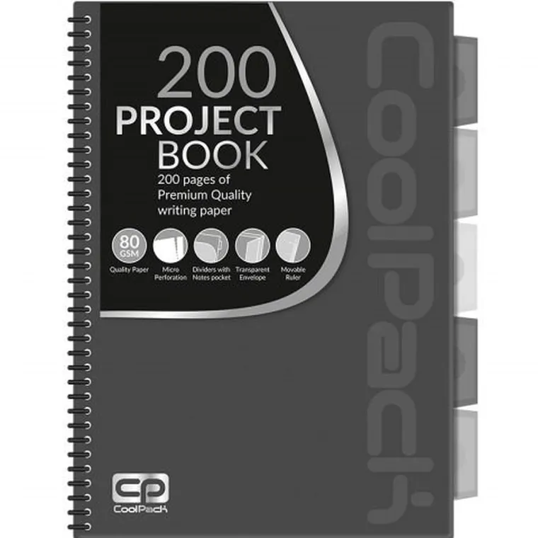 CoolPack, kołobrulion A4, szary, 1 szt.