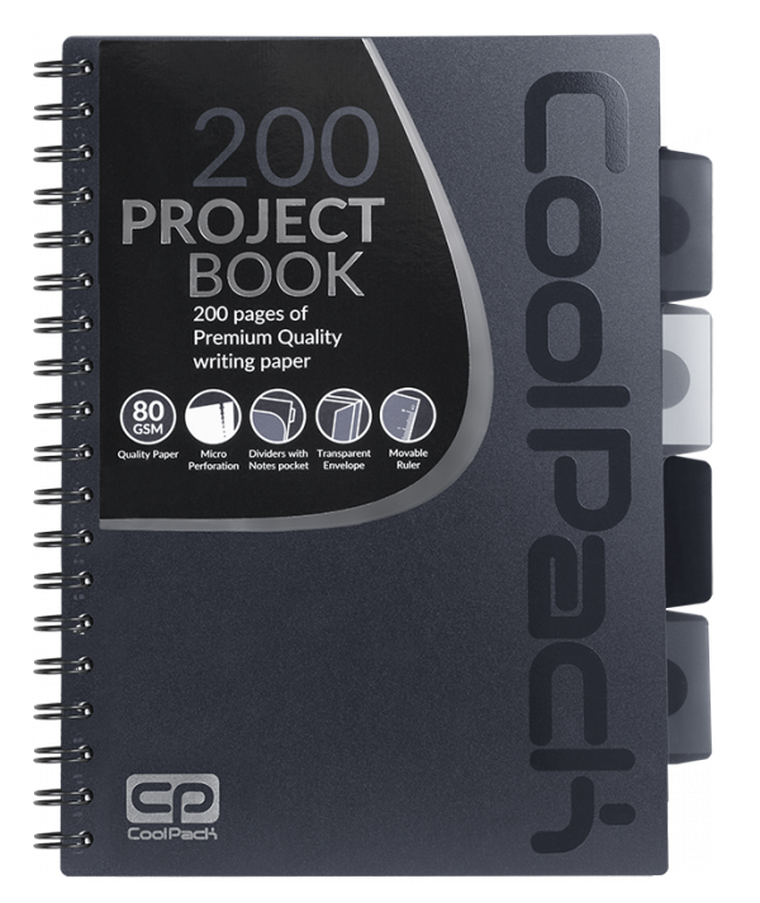 CoolPack, kołobrulion B5, szary, 1 szt.