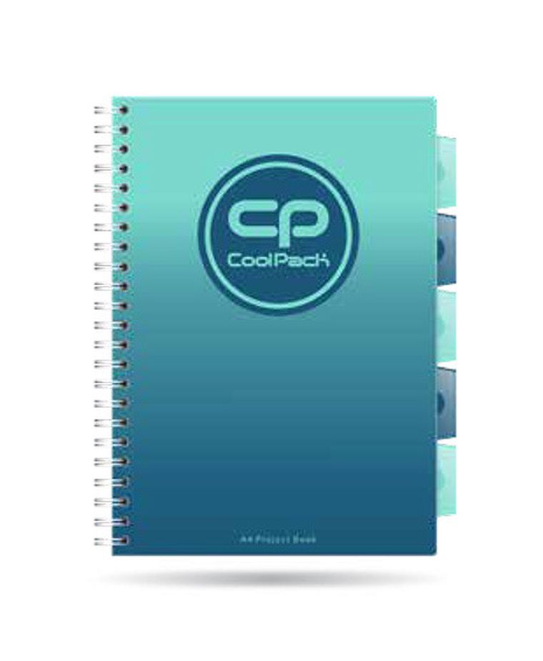 CoolPack, kołozeszyt A4, 100 kartek, kratka, Gradient Blue Lagoon, 1 szt.
