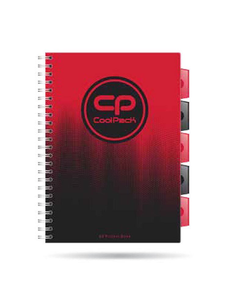CoolPack, kołozeszyt A4, 100 kartek, kratka, Gradient Cranberry, 1 szt.