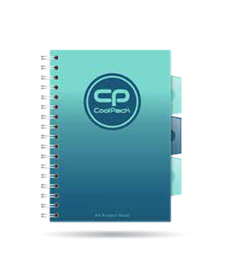 CoolPack, kołozeszyt A5, 100 kartek, kratka, Gradient Blue Lagoon, 1 szt.