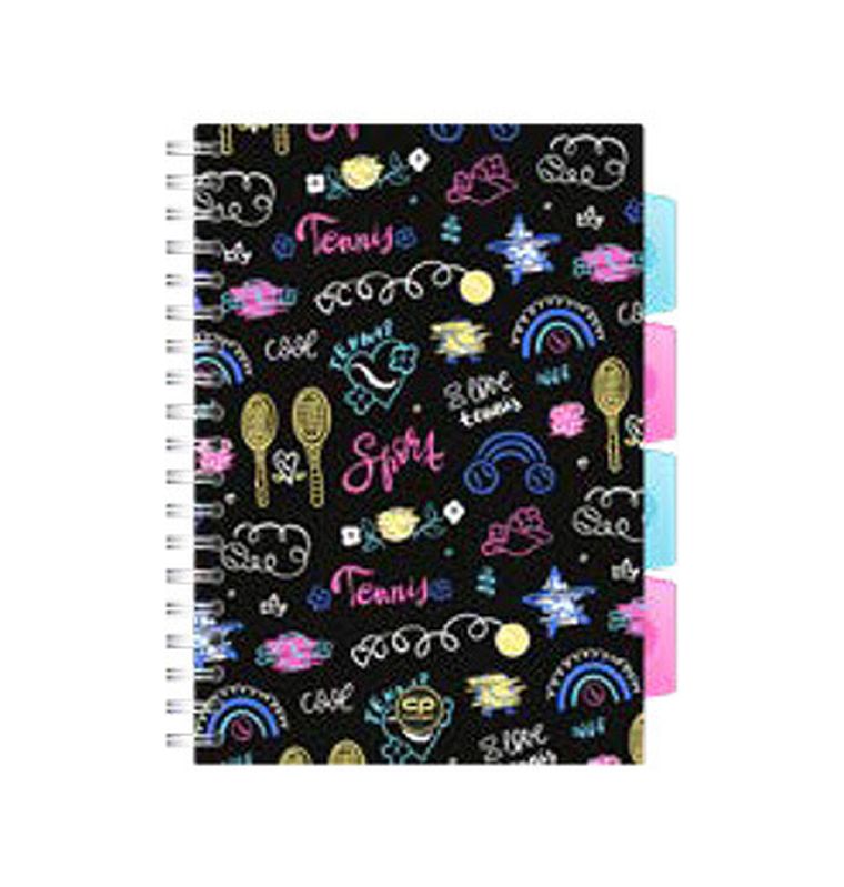 CoolPack, kołozeszyt A5, 100 kartek, kratka, Tennis Star, 1 szt.