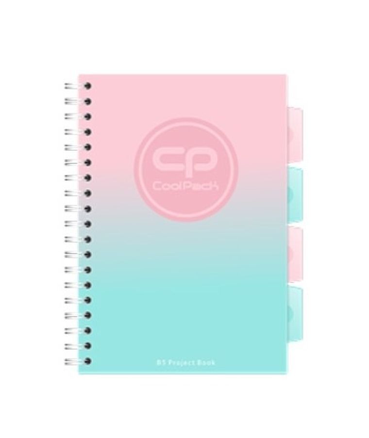 CoolPack, kołozeszyt B5, 100 kartek, kratka, Gradient Strawberry, 1 szt.