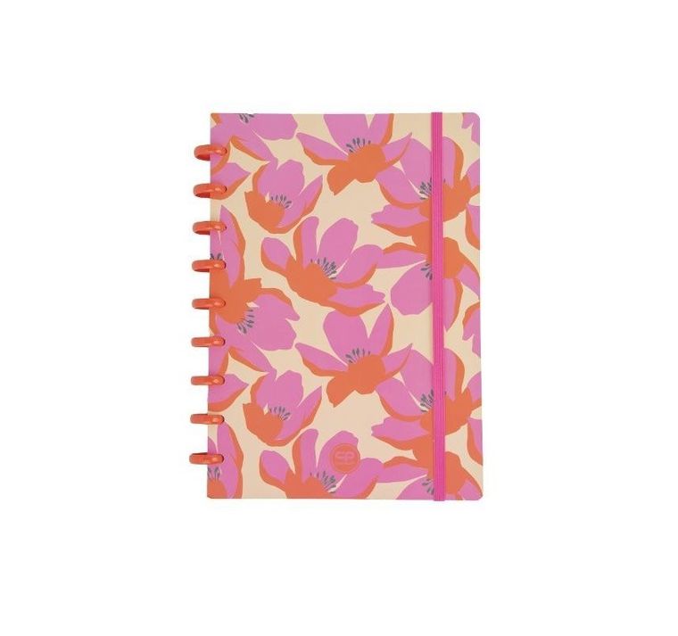 CoolPack, kołozeszyt z gumką B5, 100 kartek, flores rosa, 1 szt.