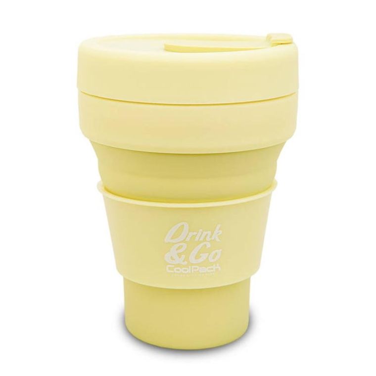 CoolPack, kubek silikonowy, Pastel Powder Yellow, 355 ml