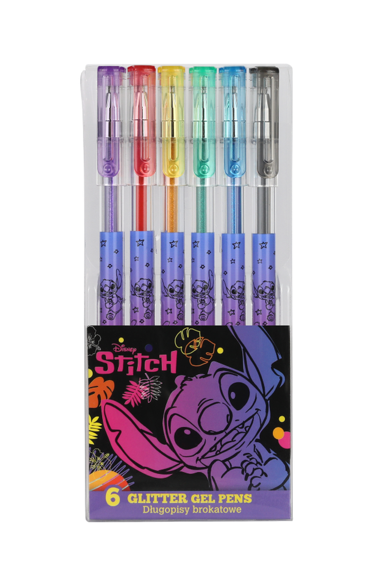 CoolPack, Lilo i Stitch, długopisy brokatowe, 6 kolorów