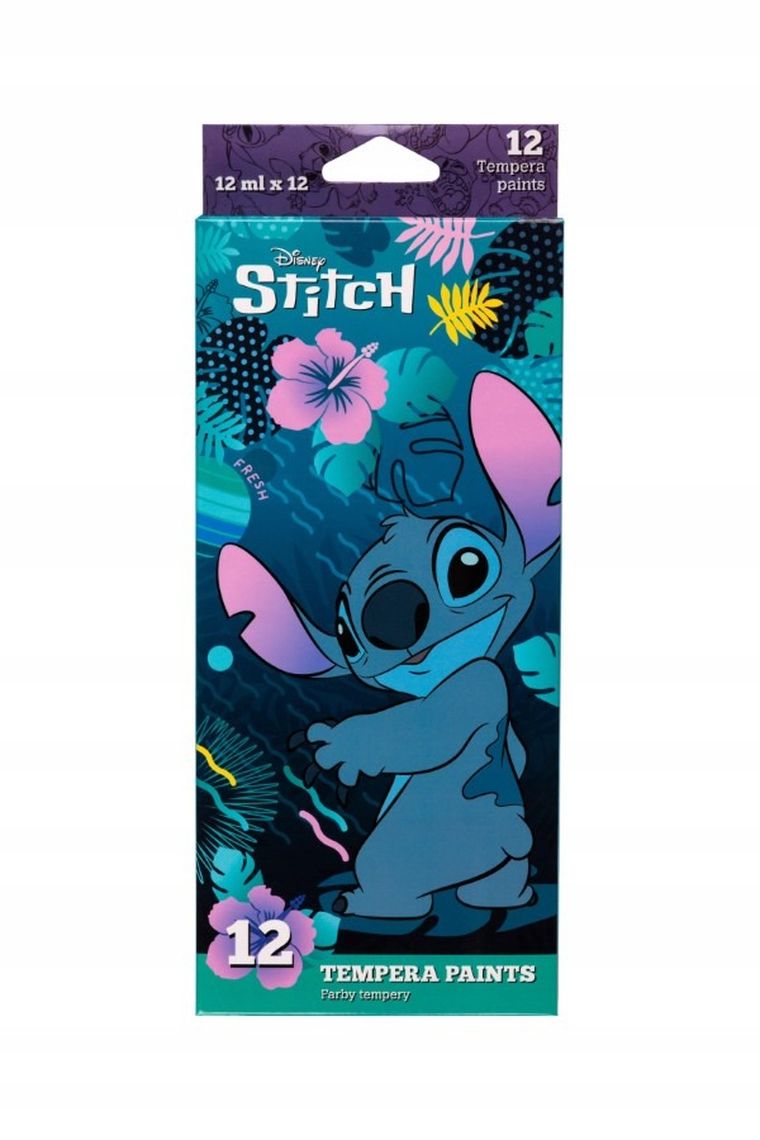 CoolPack, Lilo i Stitch, farby tempera w tubach, 12 ml, 12 kolorów