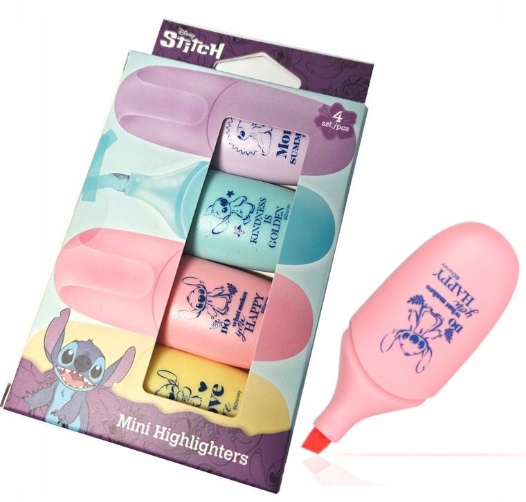 CoolPack, Lilo i Stitch, zakreślacze mini, 4 szt.