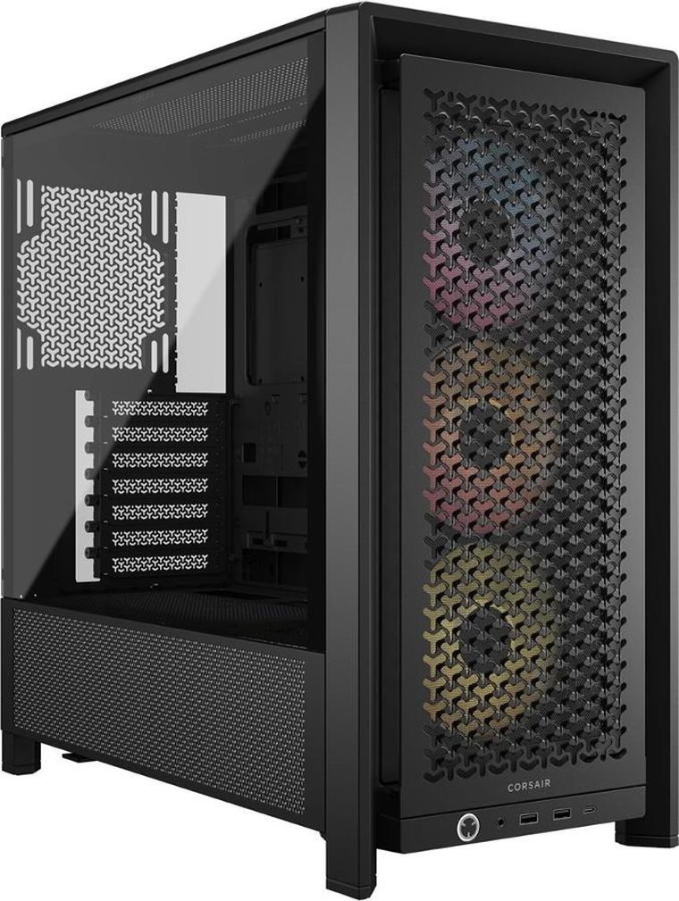 Corsair, obudowa, FRAME 4000D RS ARGB, czarna, Mid Tower ATX