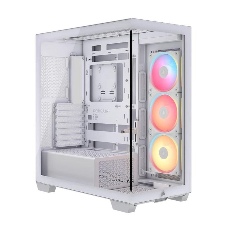 Corsair, obudowa komputerowa, 3500X LXR LINK, Tempered Glass, Mid-Tower, biała