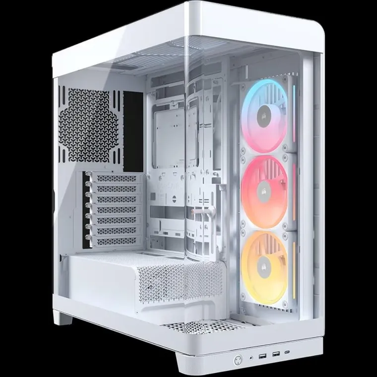 Corsair, Obudowa komputerowa, FRAME 4500X LX-R RGB Biała Mid Tower ATX