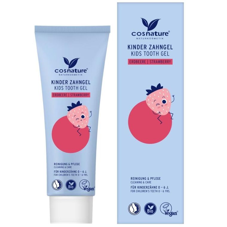 Cosnature, Kids Tooth Gel, żel do zębów dla dzieci, truskawkowy, 75 ml