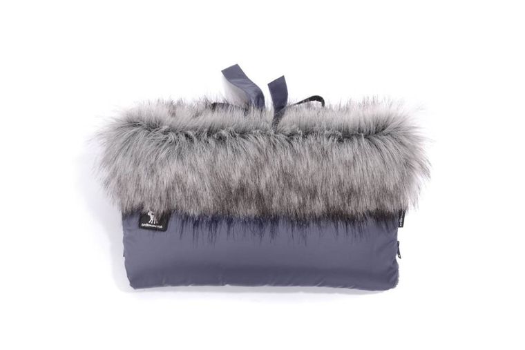 Cottonmoose, mufka do wózka z futerkiem, Graphite