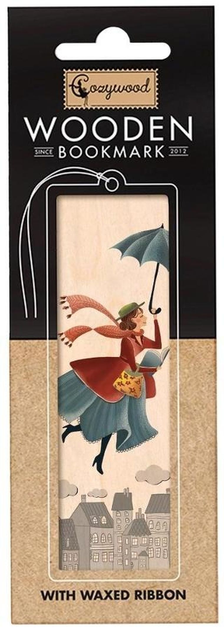 Cozywood, zakładka do książek drewniana, Mary Poppins