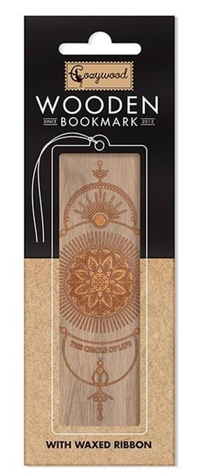 Cozywood, zakładka drewniana, złota, Krąg życia