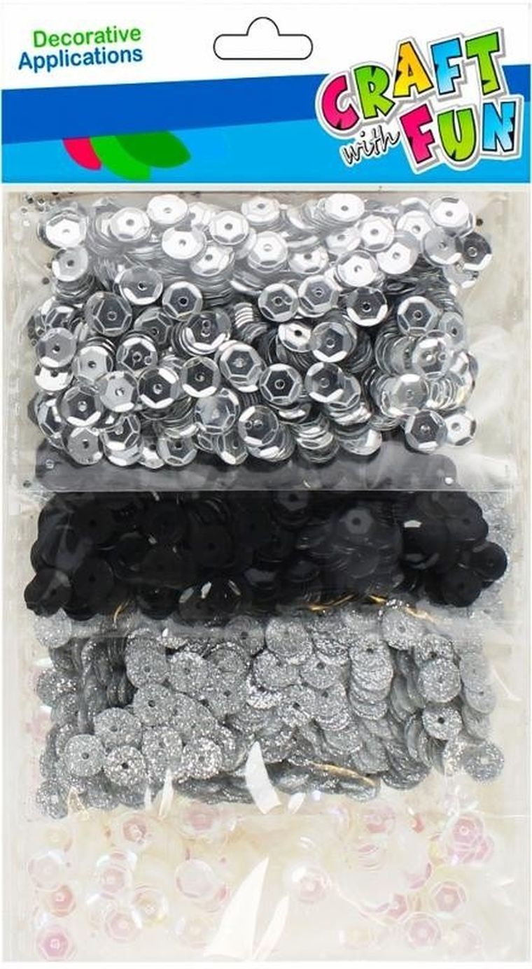 Craft With Fun, cekiny gładkie, okrągłe, 7 mm, 1 szt.