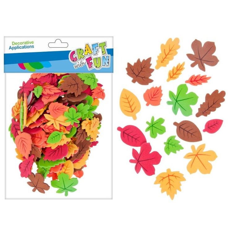 Craft With Fun, filc samoprzylepny, liście, ozdoba dekoracyjna