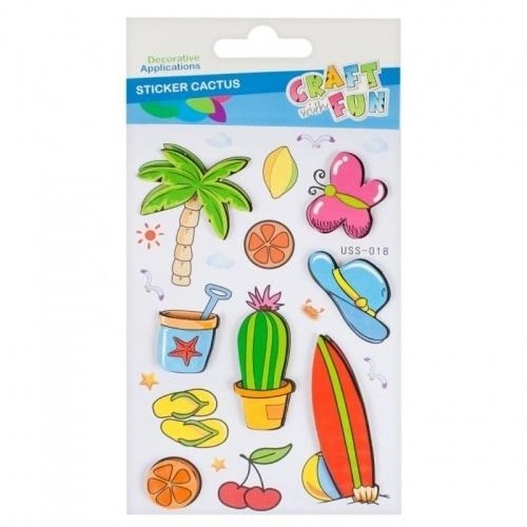 Craft With Fun, naklejki wakacyjne 3D