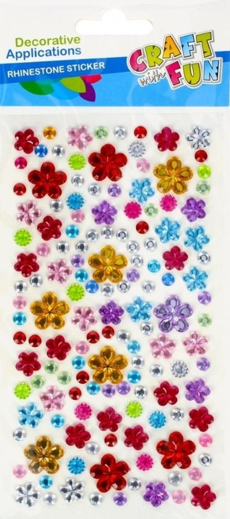 Craft With Fun, ozdoba dekoracyjna, kryształki samoprzylepne, 1 szt.