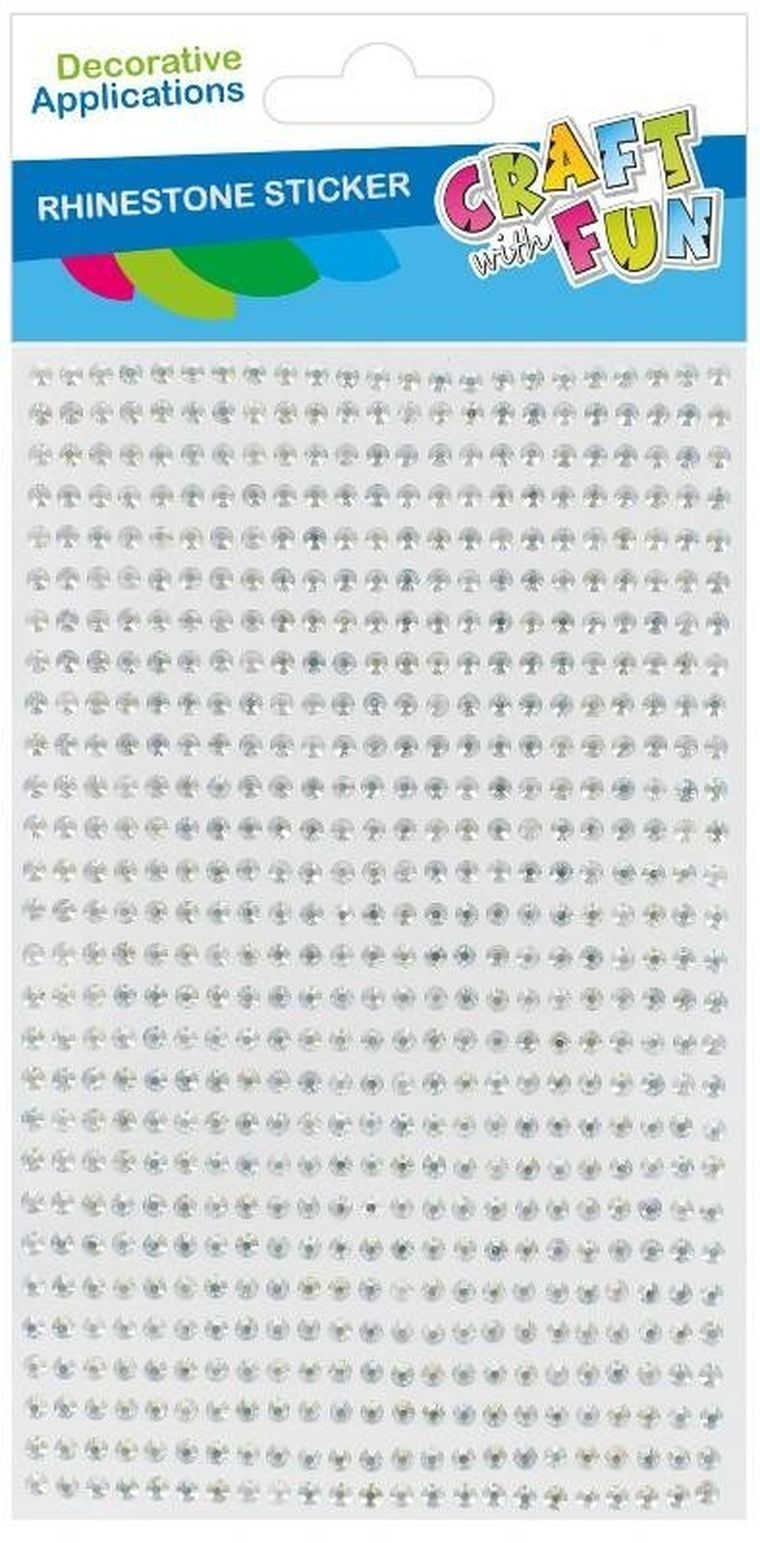 Craft With Fun, ozdoba dekoracyjna, samoprzylepne kryształki, 3 mm, 28 szt.
