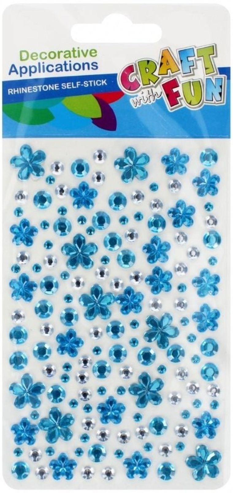 Craft With Fun, ozdoby dekoracyjne, samoprzylepne kryształki, kwiaty