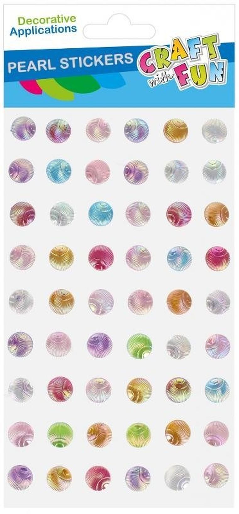 Craft With Fun, ozdoby dekoracyjne, samoprzylepne kryształki, muszle, 54 szt.