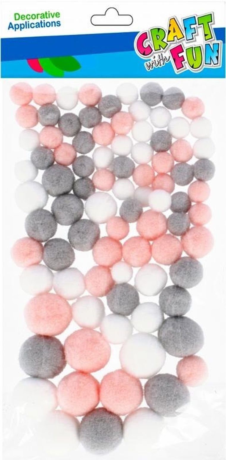 Craft With Fun, pompony dekoracyjne, pastelowe